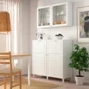 IKEA BESTÅ БЕСТО, комб для хран с дверц / ящ, белое Smeviken / Ostvik / Kabbarp белое прозрачное стекло, 120x42x213 см 293.992.21 фото thumb №6