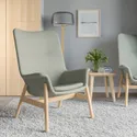 IKEA VEDBO ВЕДБУ, крісло із високою спинкою, Гарматний світло-зелений 305.522.26 фото thumb №4
