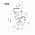 Кухонний стілець HALMAR K528 сірий фото thumb №2