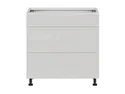 BRW Базовый кухонный шкаф Sole 80 см с выдвижными ящиками soft-close светло-серый глянец, альпийский белый/светло-серый глянец FH_D3S_80/82_2STB/STB-BAL/XRAL7047 фото thumb №1