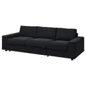 IKEA VIMLE ВІМЛЕ, чохол для 3-місного дивана-ліжка, з широкими підлокітниками/САКСЕМАРА чорно-синій 994.012.49 фото thumb №2