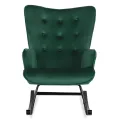 Кресло-качалка бархатное MEBEL ELITE ELIS Velvet, Зеленый фото thumb №8