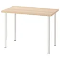 IKEA LINNMON ЛІННМОН / OLOV ОЛОВ, письмовий стіл, під білений дуб / білий, 100x60 см 694.163.46 фото thumb №1