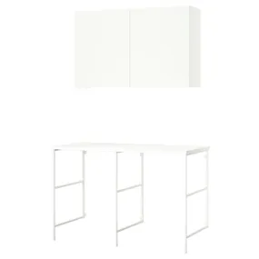 IKEA ENHET ЭНХЕТ, комбинация д / хранения, белый, 139x63,5x90,5 см 295.480.80 фото