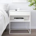 IKEA VIKHAMMER ВИКХАММЕР, тумба прикроватная, белый, 60x39 см 303.889.81 фото thumb №2