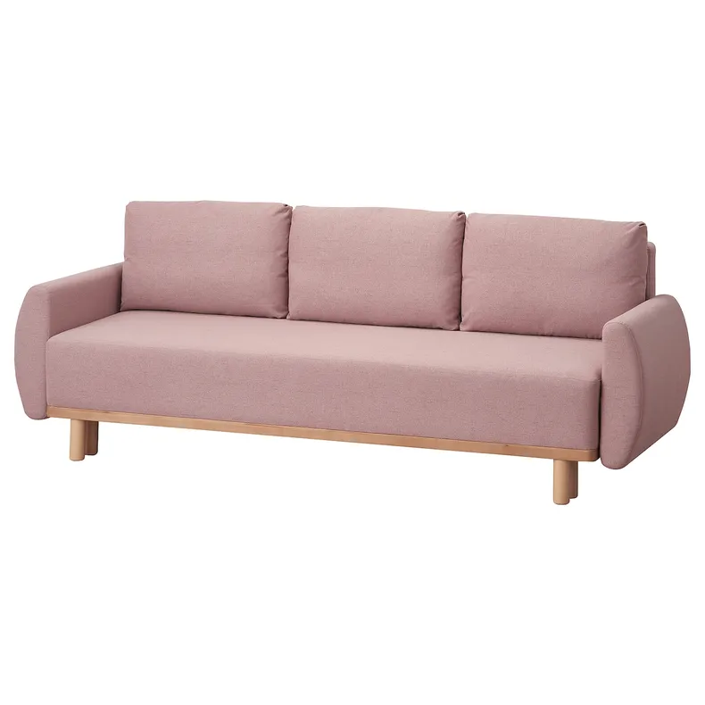 IKEA GRUNNARP ГРУННАРП, 3-місний диван-ліжко, рожевий 604.856.31 фото №1