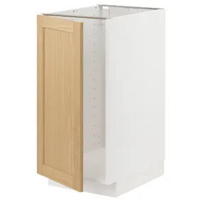 IKEA METOD МЕТОД, підлог шафа д / мийки / сортуван сміття, білий / ФОРСБАККА дуб, 40x60 см 495.091.05 фото