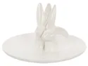 BRW Декоративна тарілка керамічна з Кроликом, білий 076996 фото thumb №2