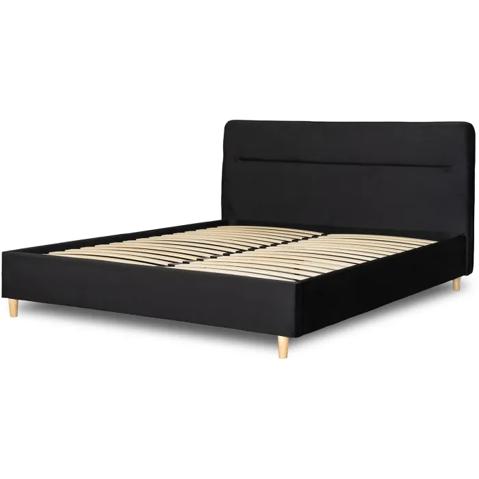 Кровать MEBEL ELITE 160x200 BOND Velour Bed Black фото №9