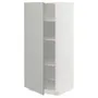 IKEA METOD МЕТОД, висока шафа із полицями, білий / Хавсторп світло-сірий, 60x60x140 см 595.389.56 фото