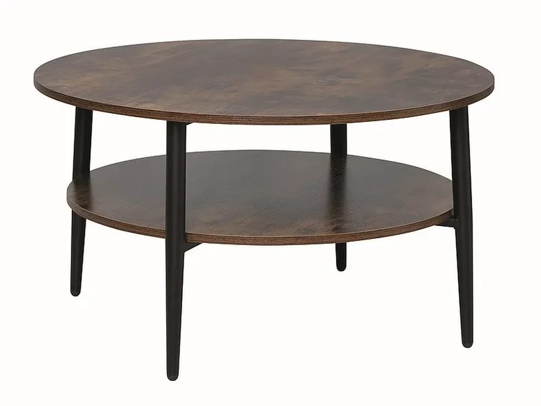 Журнальний стіл SIGNAL ELLA A коричневий рустикальний / чорний 80х45 см фото №1