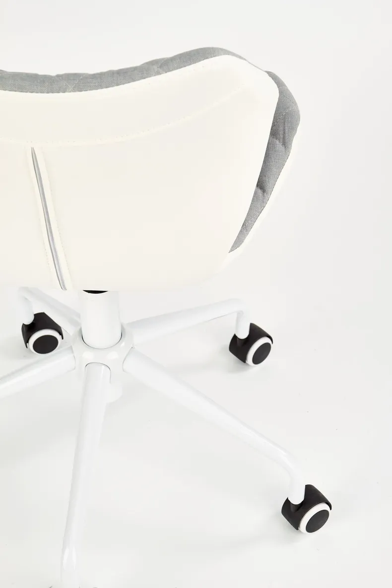 Крісло комп'ютерне офісне обертове HALMAR MATRIX 3 сірий / білий, тканина фото №6