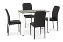 Стол обеденный стеклянный SIGNAL DAMAR, серый, 60x80 фото thumb №8