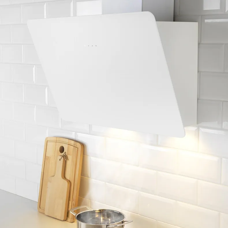 IKEA BEJUBLAD БЭЮБЛАД, вытяжка кухонная стен креп (колпак), белый, 66 см 403.319.08 фото №7