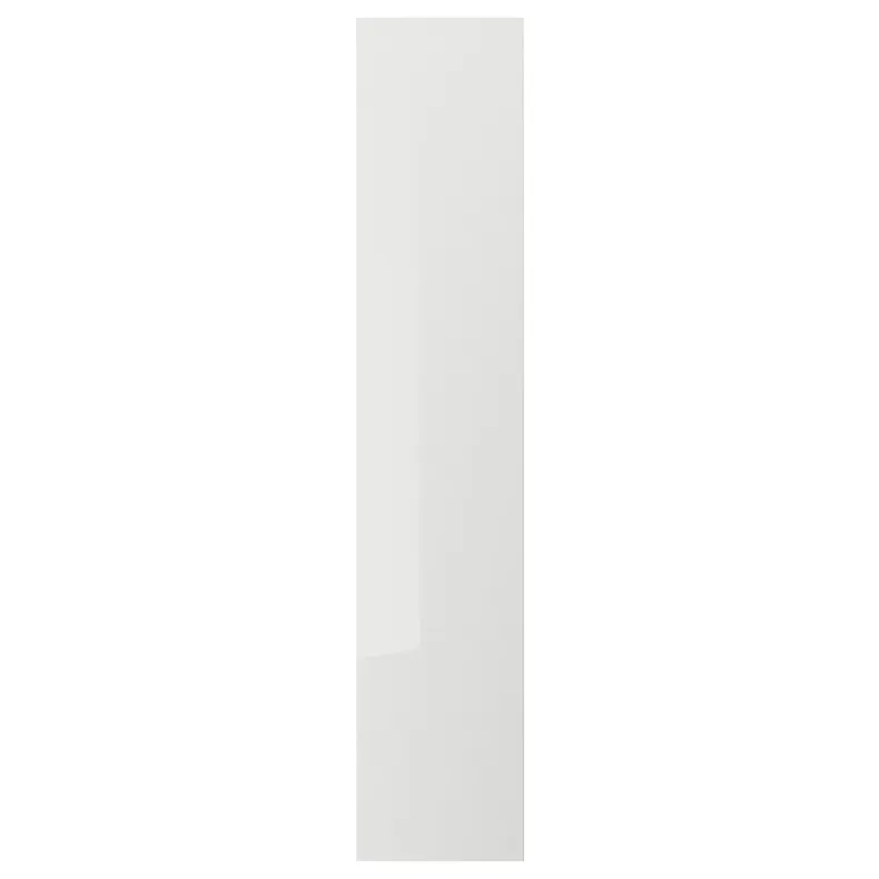 IKEA RINGHULT РІНГХУЛЬТ, дверцята, глянцевий світло-сірий, 40x200 см 703.575.67 фото №1
