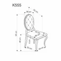 Кухонний стілець HALMAR K555 сірий/срібло фото thumb №2