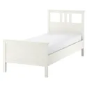 IKEA HEMNES ХЕМНЭС, каркас кровати с матрасом, белая морилка / твердая древесина Экрехамн, 90x200 см 595.368.15 фото thumb №1