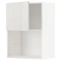 IKEA METOD МЕТОД, шафа навісна для мікрохвильової печ, білий / Ringhult світло-сірий, 60x80 см 994.609.36 фото thumb №1