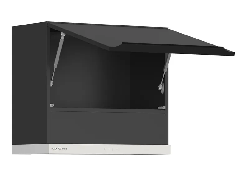 BRW Кухонна верхня шафа Sole L6 60 см з витяжкою чорний матовий, чорний/чорний матовий FM_GOO_60/50_O_FL_BRW-CA/CAM/BI фото №3
