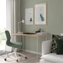 IKEA LAGKAPTEN ЛАГКАПТЕН / SPÄND СПЭНД, письменный стол, Дуб, окрашенный в белый/белый цвет, 120x60 см 695.636.34 фото thumb №4