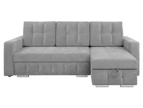 BRW Універсальний кутовий диван-ліжко Меган з двома ящиками для зберігання сірий, Rosario 453 Grey NA-MEGAN-3DL.URCBK-G3_B8517E фото