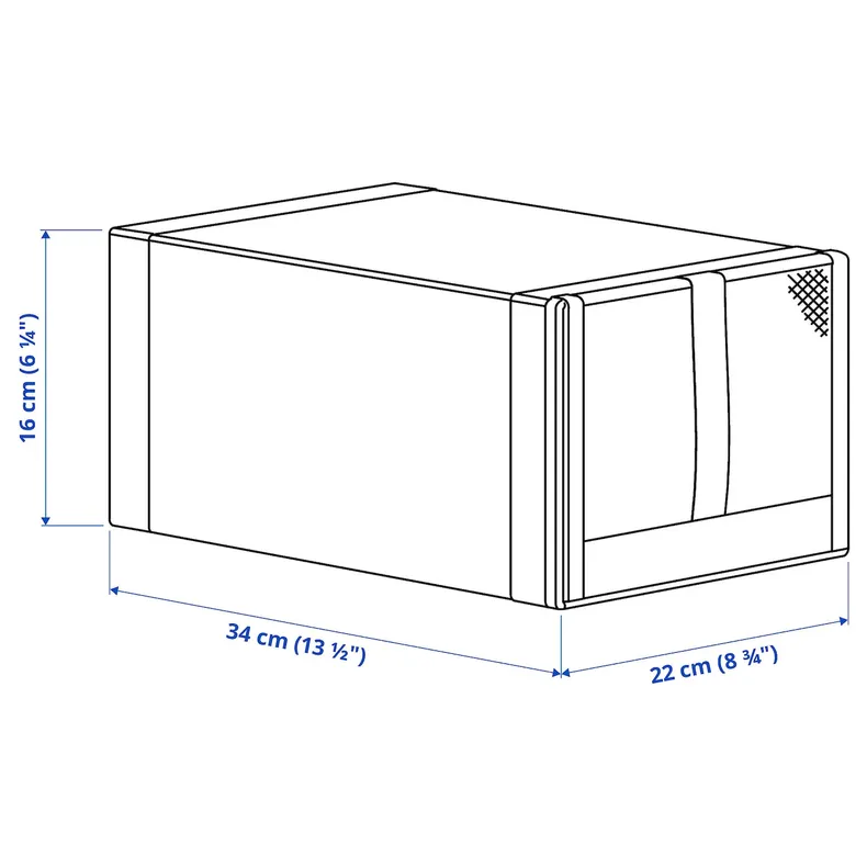 IKEA SKUBB СКУББ, коробка для взуття, білий, 22x34x16 см 901.863.91 фото №6
