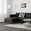 IKEA LANDSKRONA ЛАНДСКРУНА, 5-місний диван, з шезлонгом/Гранн/Бомстад чорний/дерево 590.462.04 фото thumb №2