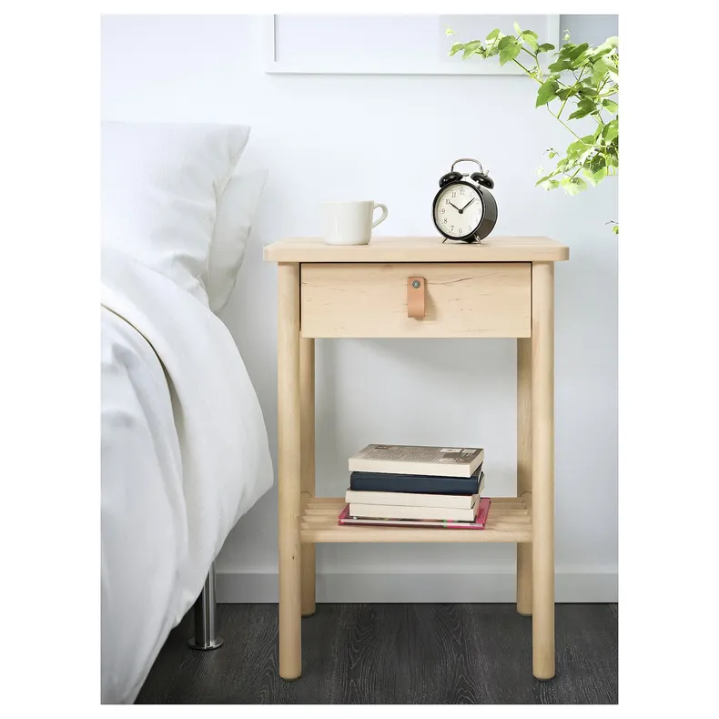 IKEA BJÖRKSNÄS БЬЁРКСНЭС, тумба прикроватная, береза, 48x38 см 704.073.60 фото №2