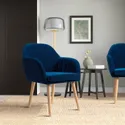 IKEA BÄSTDAL БЕСТДАЛЬ, крісло, Джупард темно-зелено-синій 305.064.42 фото thumb №2