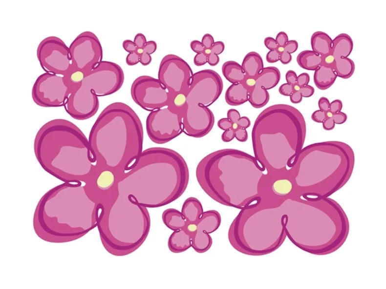 BRW Kwiatki, наклейки, рожевий KWIATKI-BK фото №1