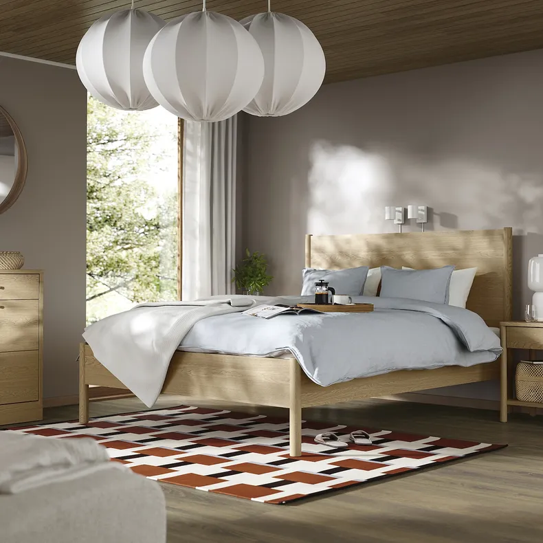 IKEA TONSTAD, каркас кровати, okl oak/Lönset, 160x200 см 095.777.09 фото №2