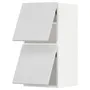 IKEA METOD МЕТОД, навесной горизонтальный шкаф / 2двери, белый / Рингхульт белый, 40x80 см 893.945.98 фото