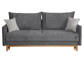 BRW Трехместный диван-кровать Aling с ящиком для хранения серый, Ворон 18/Ворон 6 SO3-ALING-3DL-G1_BA05C5 фото
