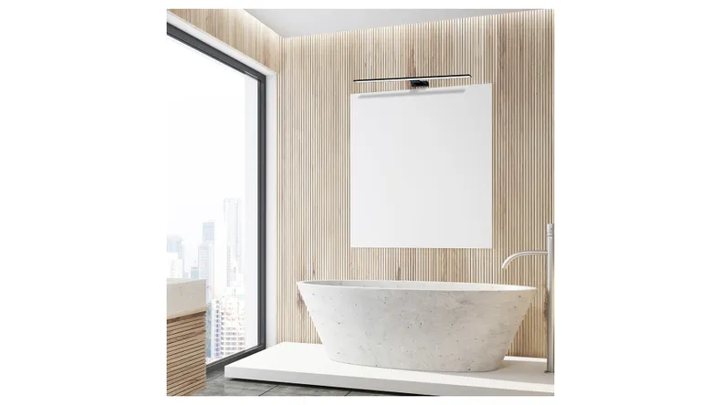 BRW Сяйво світлодіодний металевий настінний світильник для ванної кімнати чорний 086760 фото №3