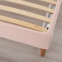 IKEA IDANÄS ІДАНЕС, каркас ліжка з оббивкою, Gunnared блідо-рожевий, 160x200 см 604.589.44 фото thumb №9