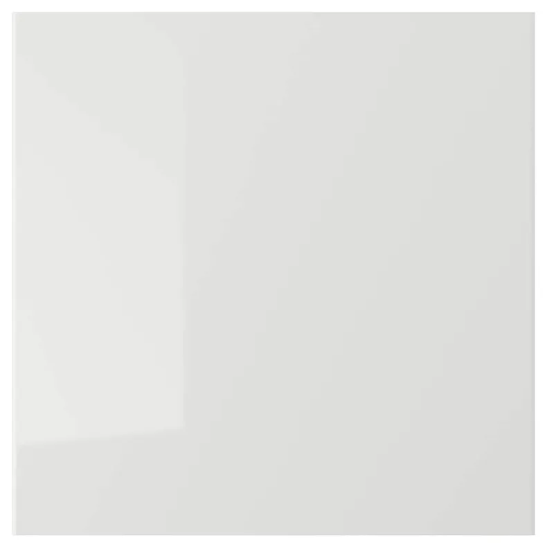 IKEA RINGHULT РІНГХУЛЬТ, дверцята, глянцевий світло-сірий, 40x40 см 803.271.36 фото №1