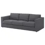 IKEA VIMLE ВИМЛЕ, 3-местный диван, Окрашенный в средне-серый цвет 793.990.30 фото