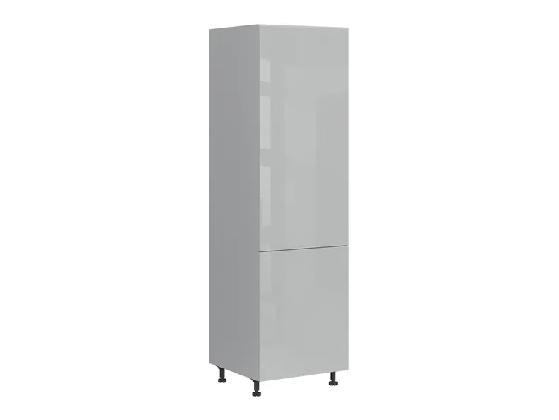 Кухонна шафа BRW Top Line 60 см ліва глянцева сіра для вбудованого холодильника, гренола сірий / глянцевий сірий TV_DL_60/207_L/L-SZG/SP фото №2