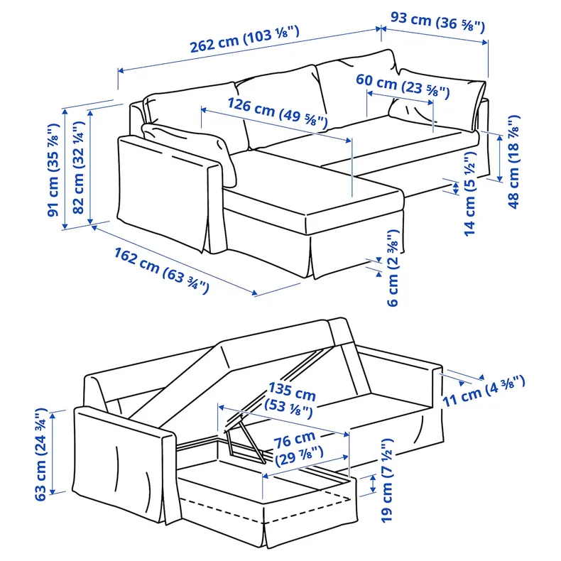 IKEA HYLTARP ХИЛЬТАРП, 3-местный диван с козеткой, левый, Хемместа серо-зеленая 395.150.03 фото №6