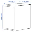 IKEA BESTÅ БЕСТО, стеллаж с дверью, белый / Мертвикен белый, 60x42x64 см 594.250.06 фото thumb №3