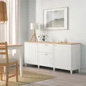 IKEA BESTÅ БЕСТО, модуль для зберігання із шухлядами, білий/Смевікен/Каббарп білий, 180x42x76 см 093.877.90 фото thumb №4