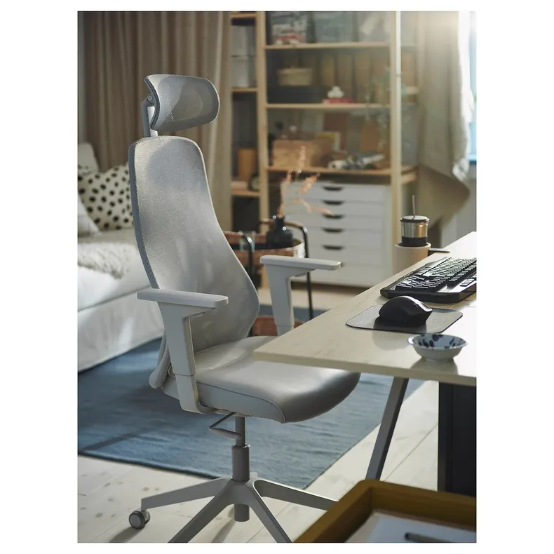 IKEA UTESPELARE УТЕСПЕЛАРЕ, геймерский стол, имитация пепла / серый, 160x80 см 105.715.32 фото №4
