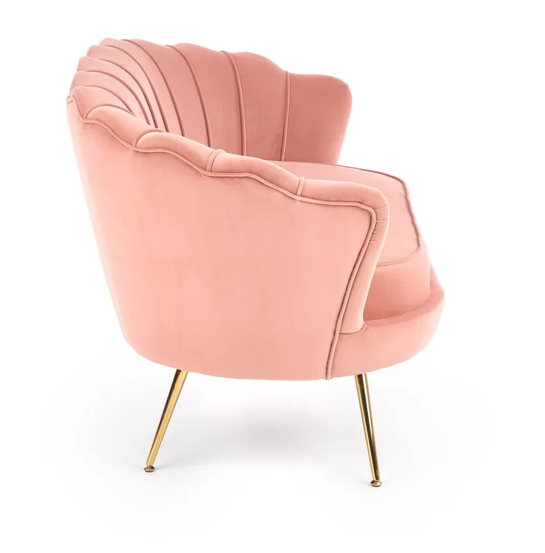 Мягкое кресло HALMAR AMORINITO светло-розовый/золотой фото №10