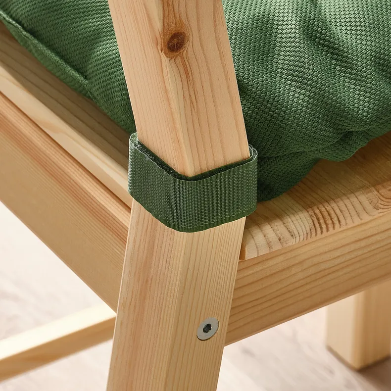 IKEA MALINDA МАЛІНДА, подушка на стілець, зелений, 40/35x38x7 см 405.773.11 фото №3