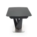 Обеденный стол раскладной HALMAR PATRIZIO 160-200x90 см, столешница - темный ясен, ножка - черный фото thumb №11