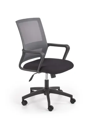 Крісло комп'ютерне офісне обертове HALMAR MAURO чорний / сірий фото
