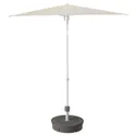 IKEA TVETÖ ТВЕТЁ, зонт от солнца, серый бежевый белый / гритто серый, 180 см 895.150.34 фото thumb №1