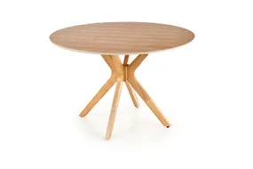 Круглий стіл HALMAR NICOLAS 120x120 см дуб натуральний фото