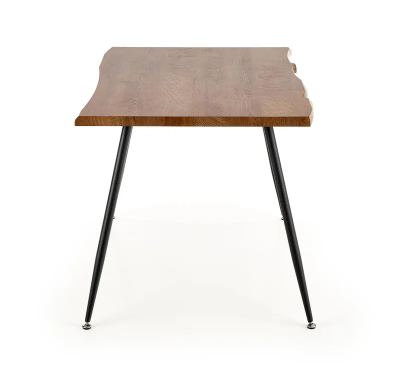 Кухонний стіл HALMAR LARSON 120x80 см, стільниця - натуральний дуб, ніжки - чорні фото №7