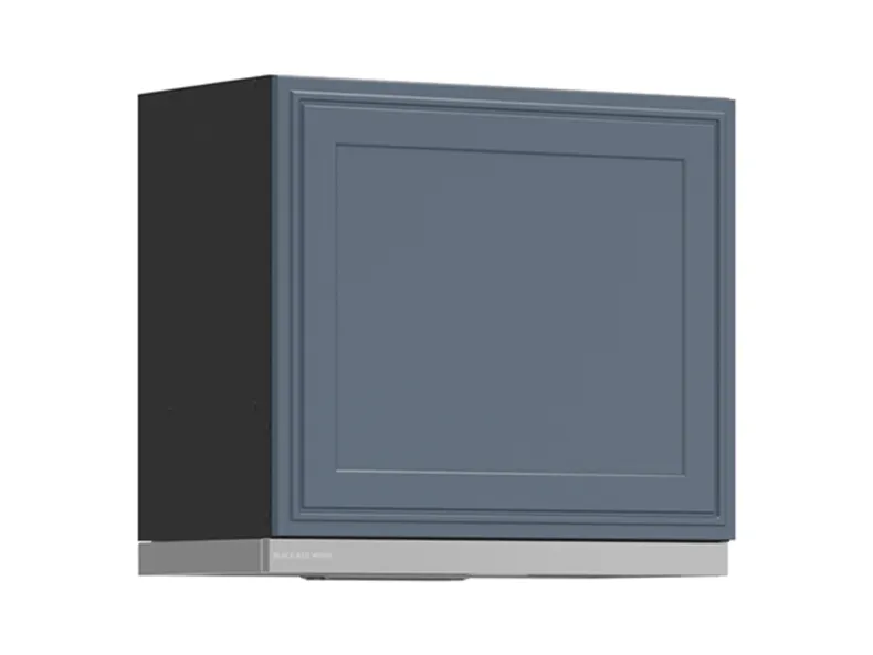 BRW Верхний шкаф для кухни Verdi 60 см с вытяжкой наклонный mystic matt, черный/матовый FL_GOO_60/50_O_FL_BRW-CA/MIM/IX фото №2